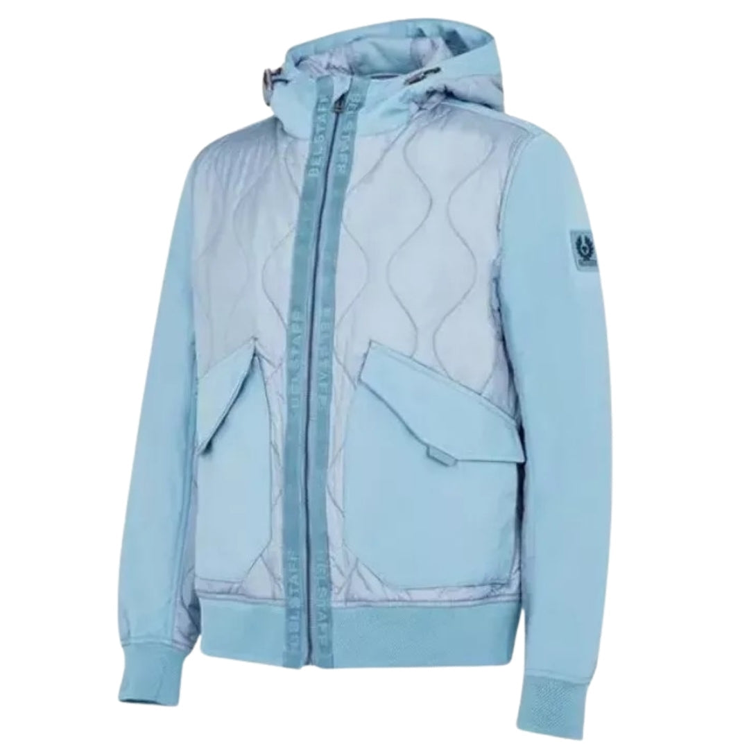 Belstaff Limiter Artic Blue Hooded Jacket L