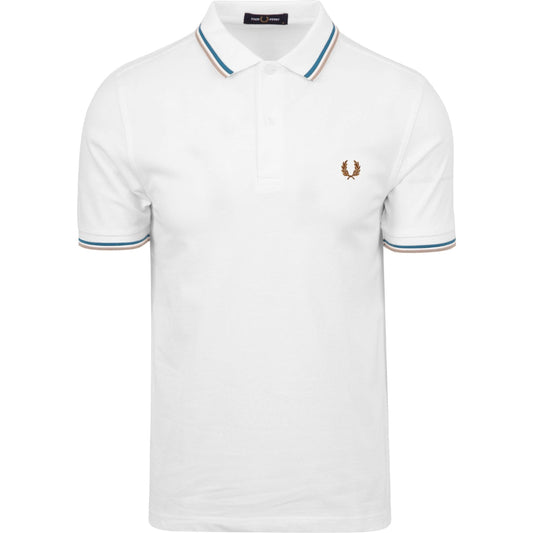 Fred Perry M3600 V21 White Polo Shirt Mens XS