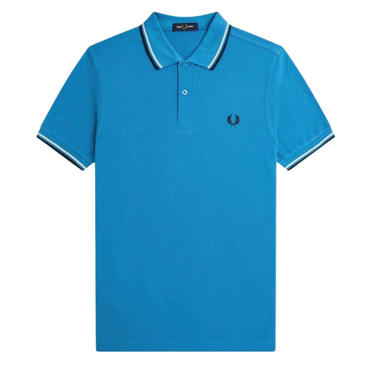 Fred Perry M3600 S10 Cyber Blue  Polo Shirt  Mens XS