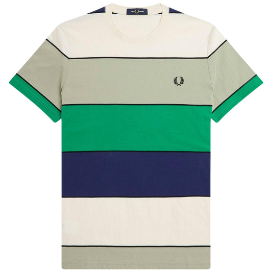 FRED PERRY M5608 M37 SEAGRASS BOLD STRIPE T-SHIRT M