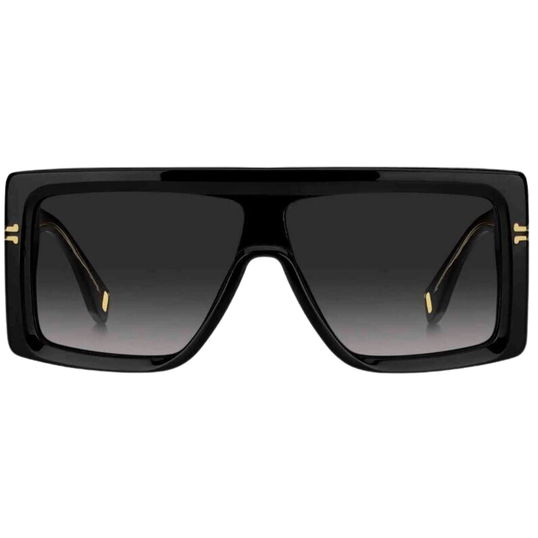 Marc Jacobs Black Square Framed Dark Grey Lens Sunglasses One Size