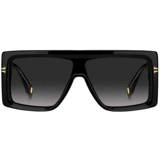 Marc Jacobs Black Square Framed Dark Grey Lens Sunglasses One Size