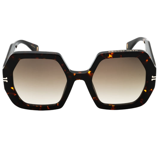 Marc Jacobs Brown Gradient Lens Havana Thick Framed Sunglasses One Size
