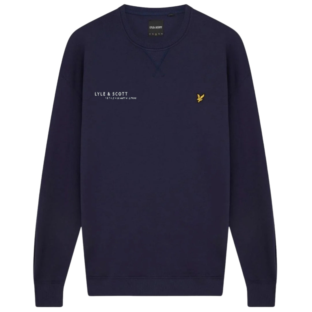 Lyle & Scott Co-Ordinate Print Logo Navy Blue Sweatshirt M