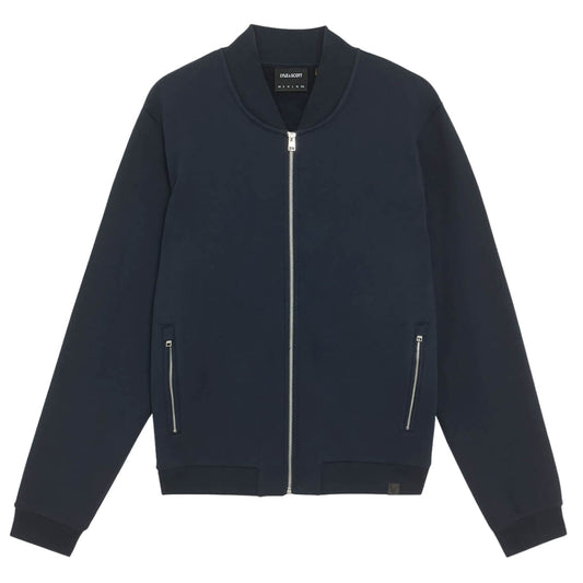 Lyle & Scott Navy Blue Half Raglan Jersey Bomber S
