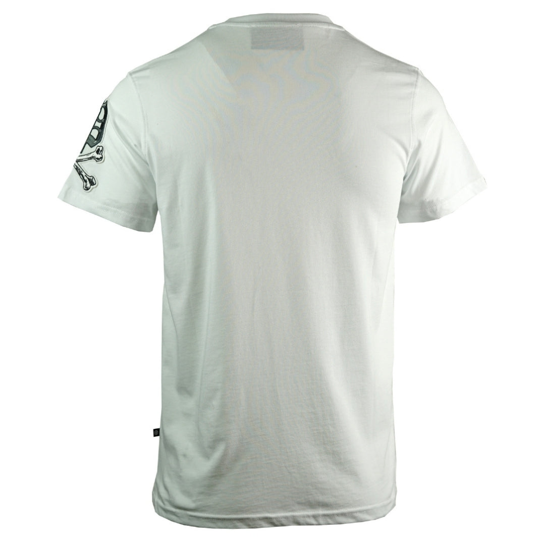 Philipp Plein Mint Cross Bones Design White T-Shirt