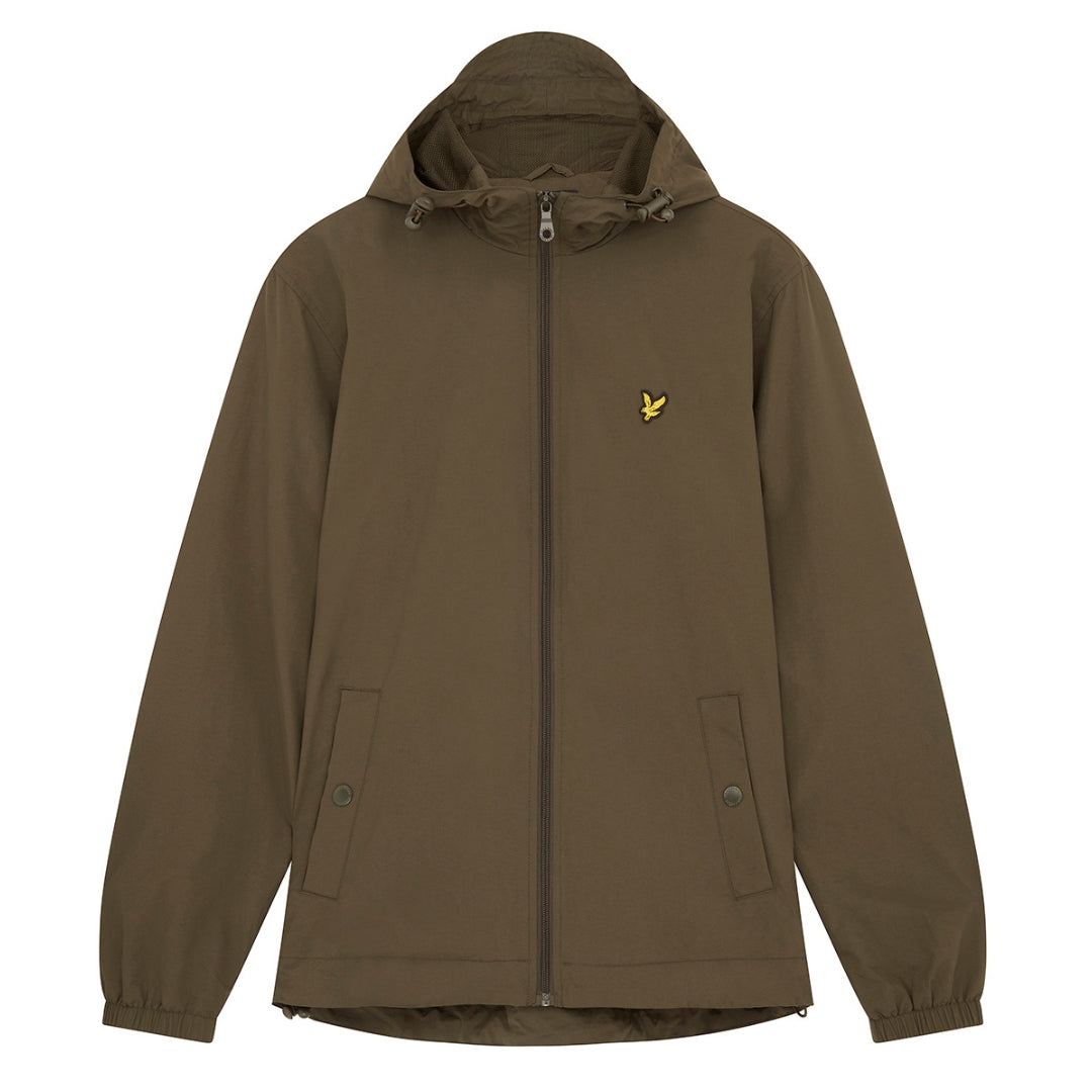 Lyle Scott Branded Olive Hooded Short Lightweight Jacket