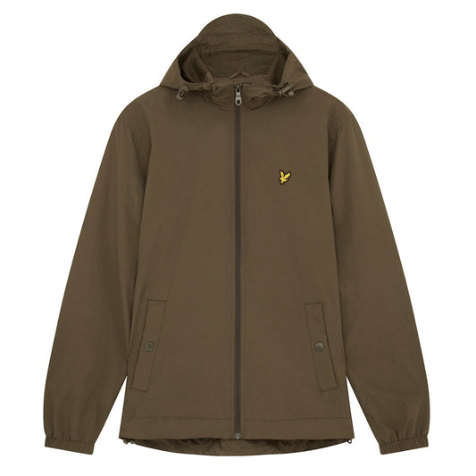 Lyle Scott Branded Olive Hooded Short Lightweight Jacket