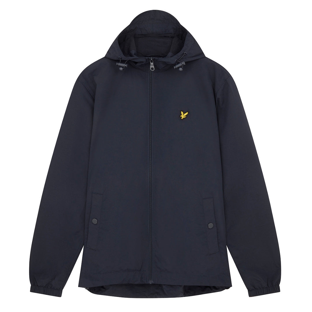 Lyle Scott Branded Navy Blue Hooded Short Lightweight Jacket
