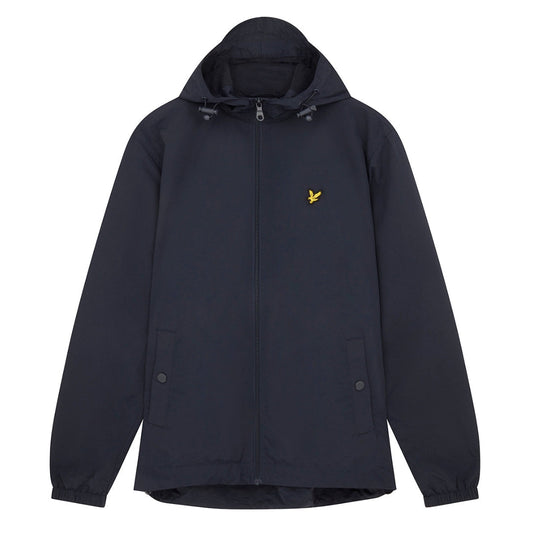 Lyle Scott Branded Navy Blue Hooded Short Lightweight Jacket