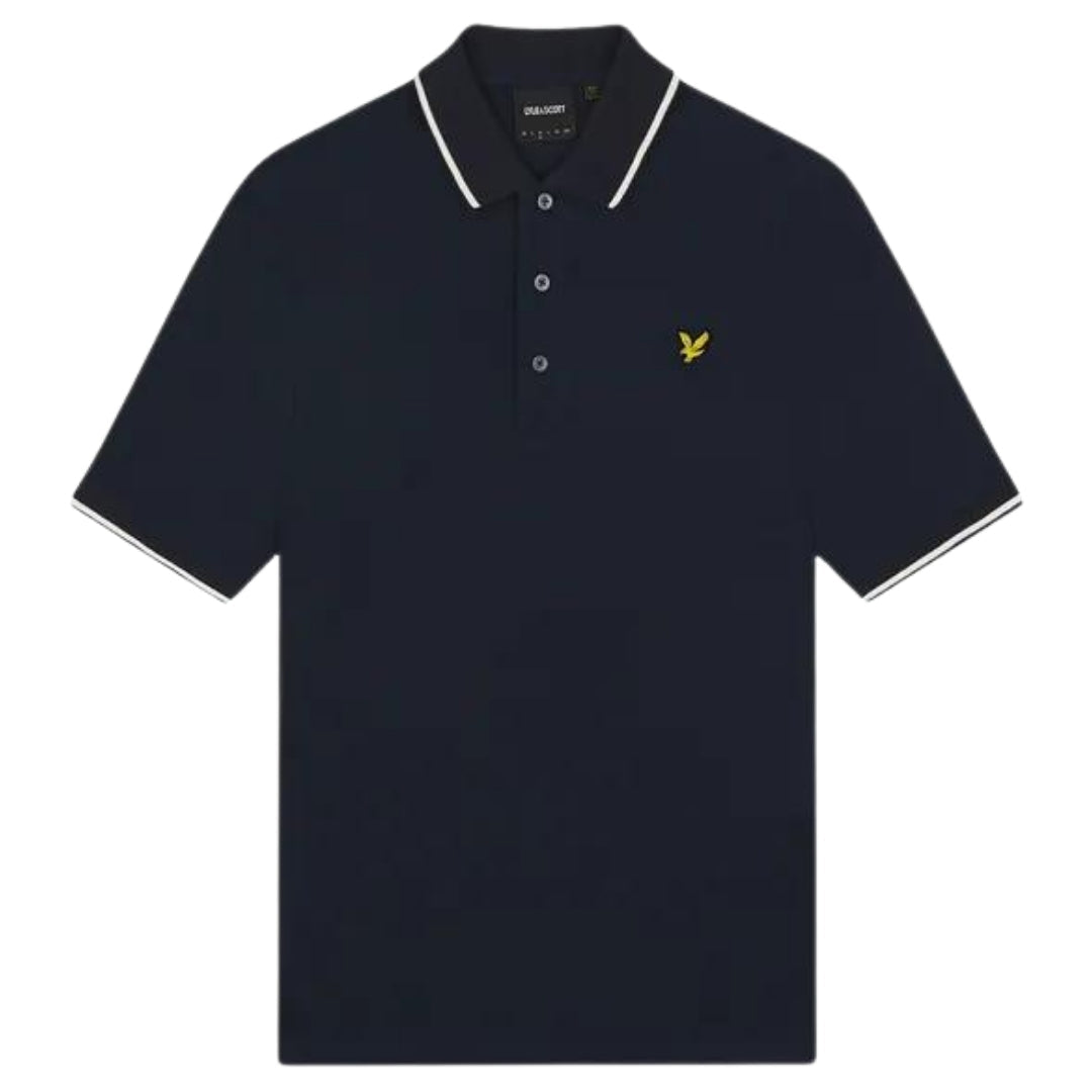 Lyle & Scott Tipped Collar Dark Navy Polo Shirt