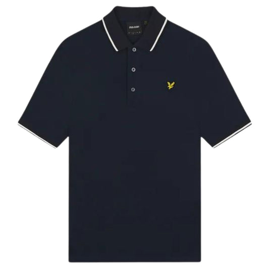 Lyle Scott Tipped Collar Spring Blue Polo Shirt Copy