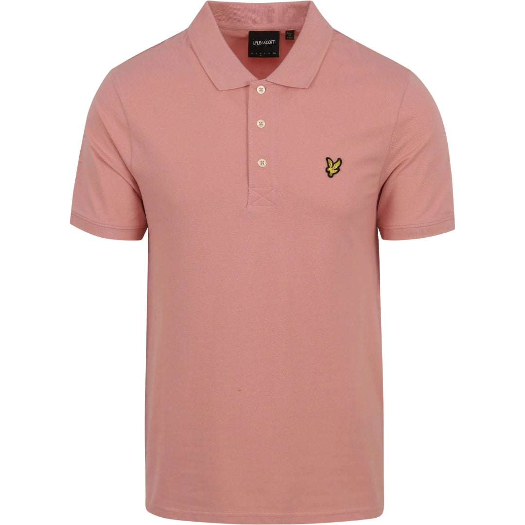 Lyle Scott Pink Plain Polo Shirt - Style Centre Wholesale