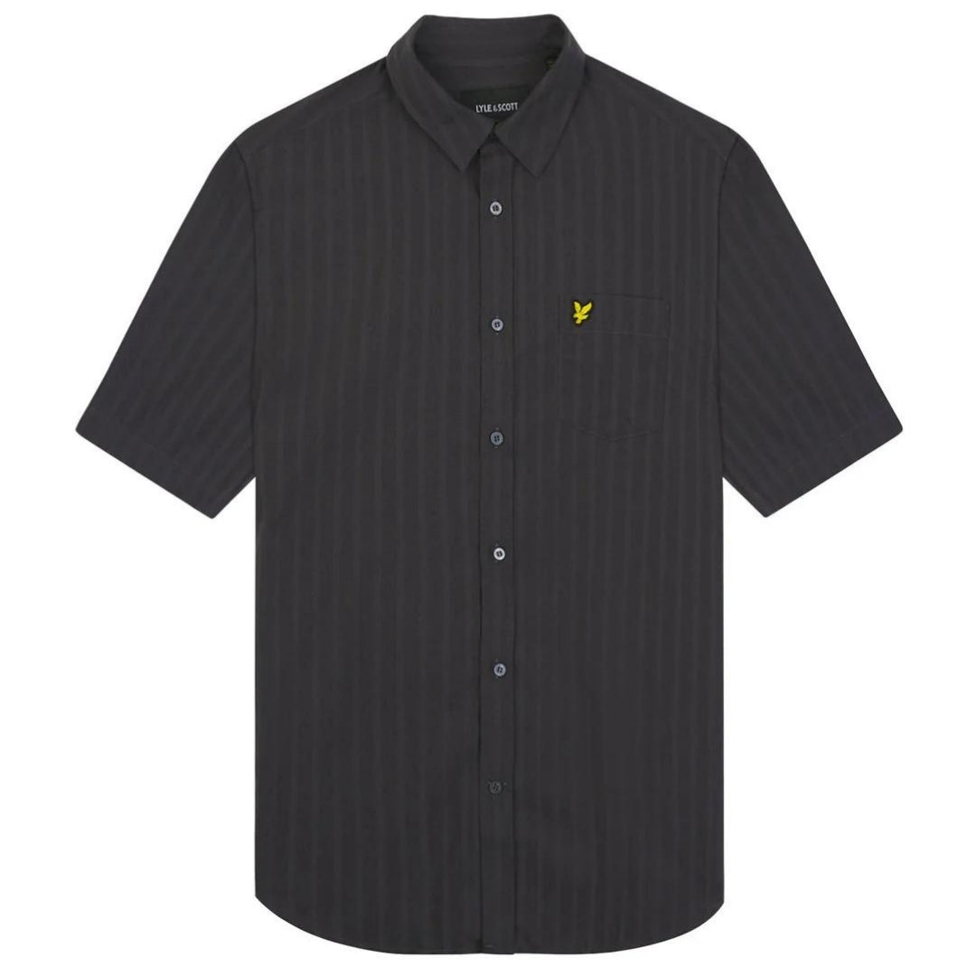 Lyle & Scott Brand Chest Logo Gunmetal Shirt M