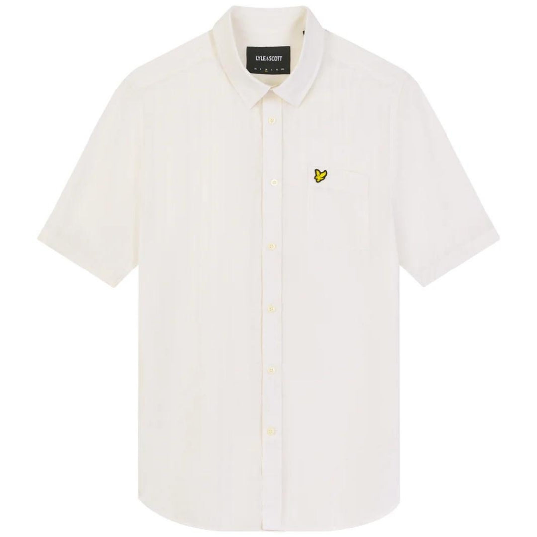 Lyle & Scott Brand Chest Logo Chalk Shirt