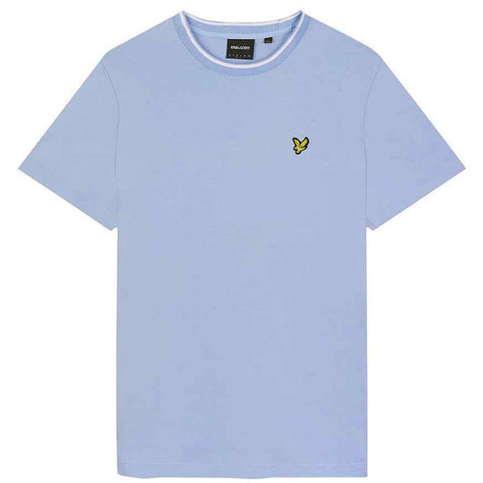 Lyle & Scott Tipped Collar Light Blue T-Shirt