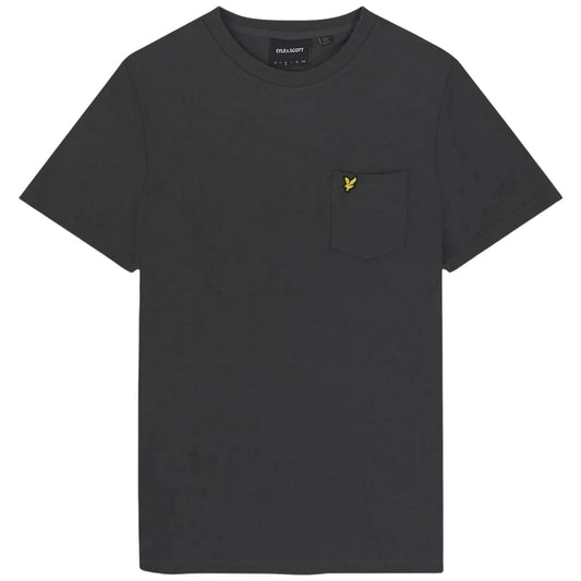 Lyle Scott Plain Pique Pocket Gunmetal T Shirt Ts2006V W635