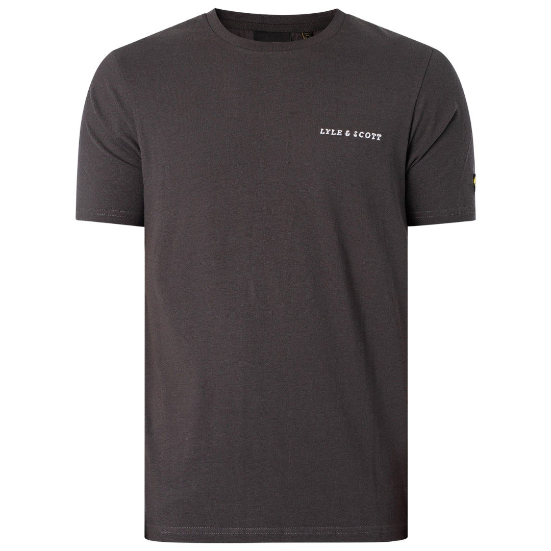 Lyle & Scott Embroidered Logo Plain Gunmetal T-Shirt