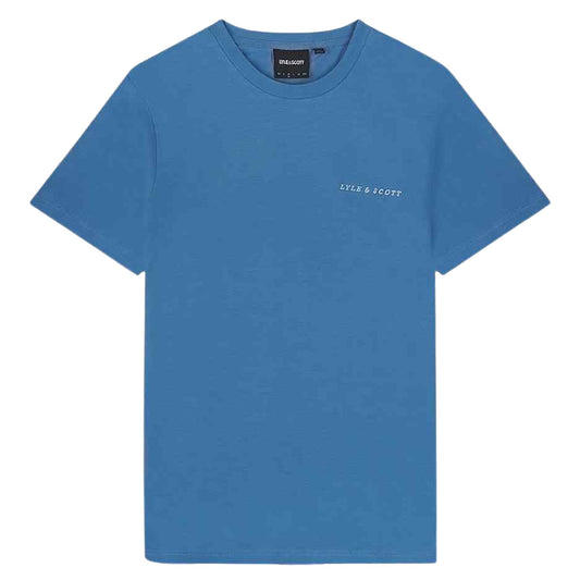 Lyle Scott Embroidered Logo Riveria Blue T Shirt - Style Centre Wholesale