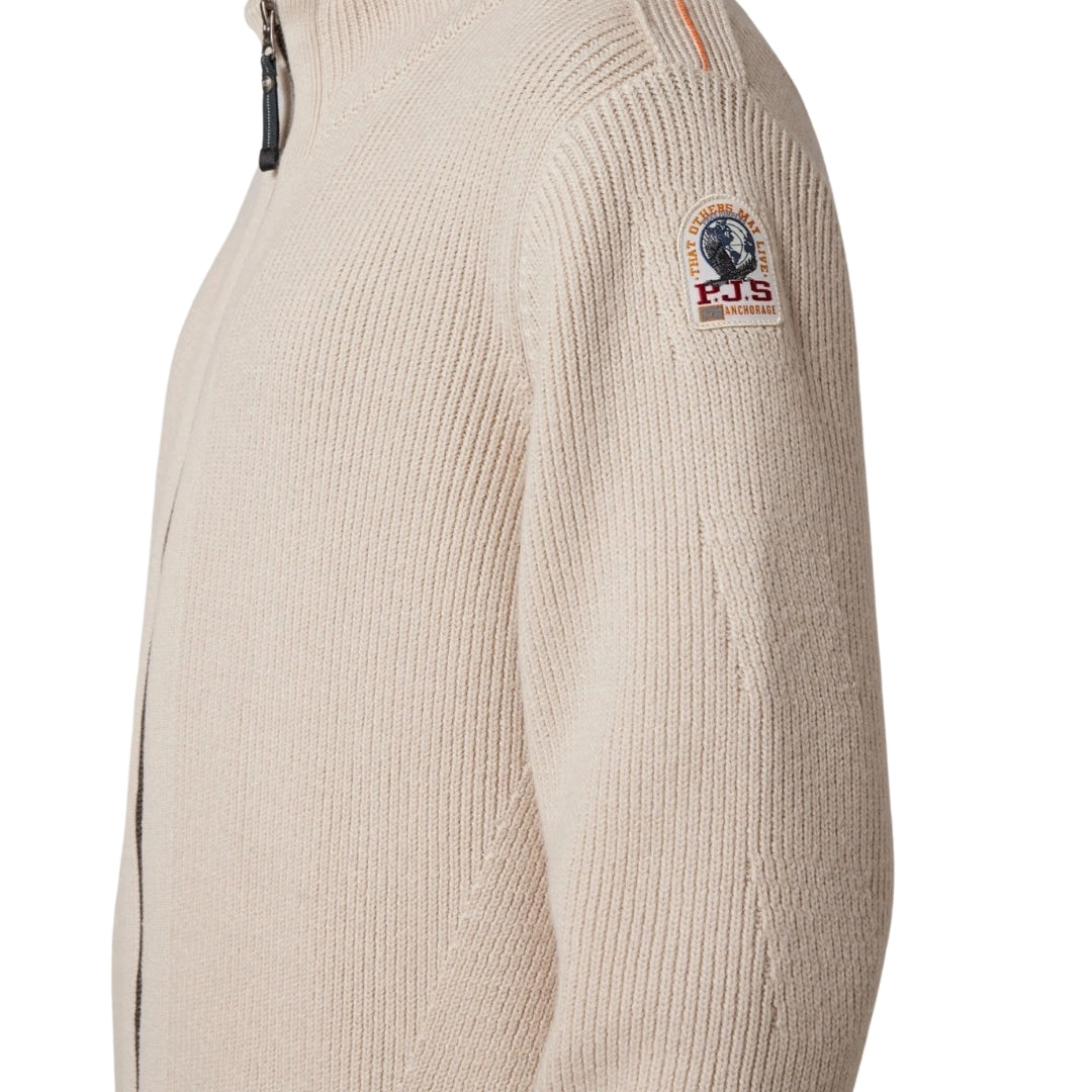 Parajumpers Manny Bone White  Zip-Up Sweatshirt L