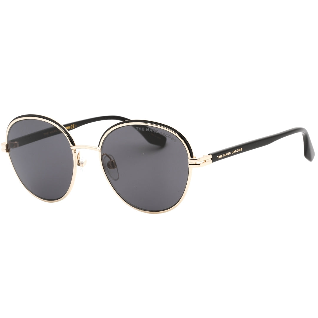 Marc Jacobs Round Grey Lensed Black Gold Sunglasses Marc 532 0RHL IR