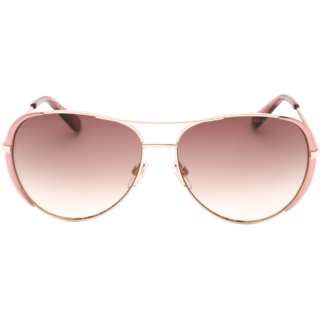 Marc Jacobs Brown Lens Pink Detail Gold Sunglasses One Size