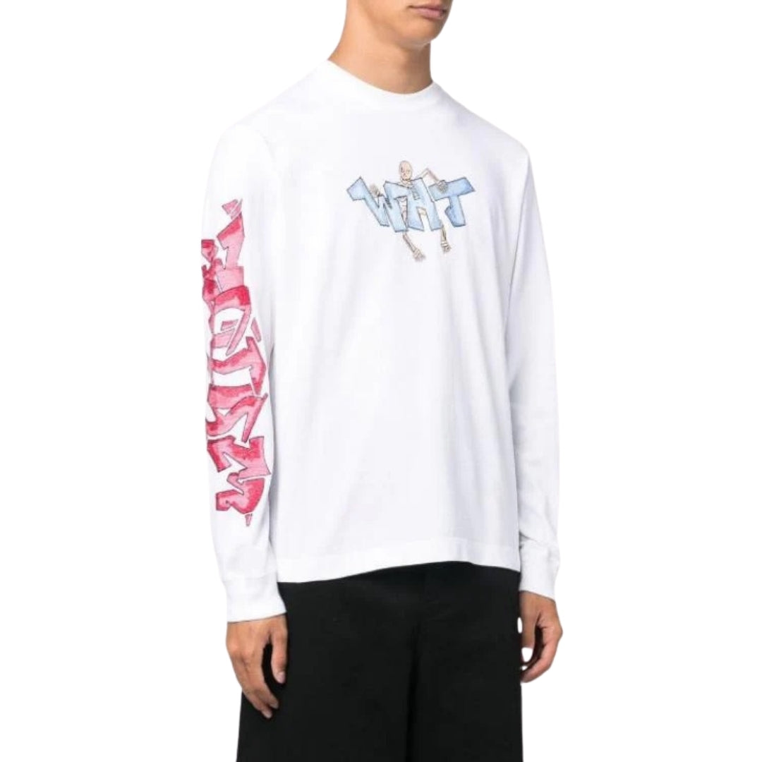 Off-White Graff Wht Pupp Skate Long Sleeve Tee White XS