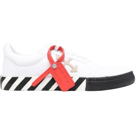 Off-White Low Vulcaniized Canvas Low Sand Logo White Sneakers