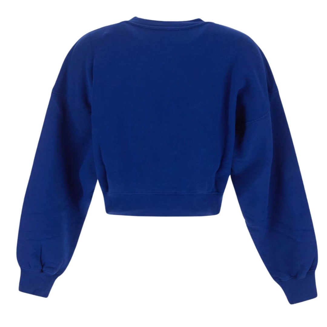 Off-White Embroidered Mini Arrow Cropped Crewneck Blue M