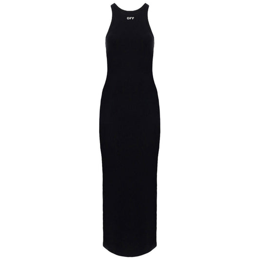 Off-White Basic Ribbed Black Dress S
