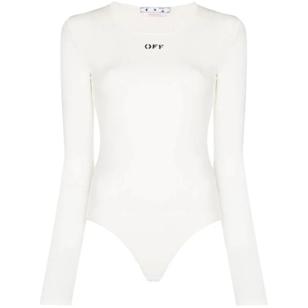 Off-White Off Stamp Ribbed L/S Body White IT36