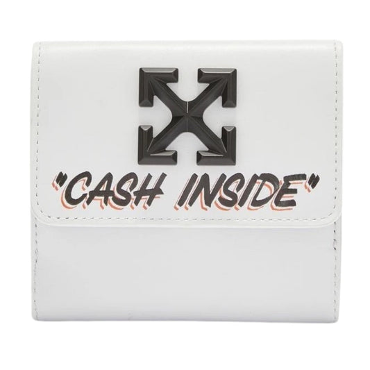 Off White Quote Logo White Jitney French Purse