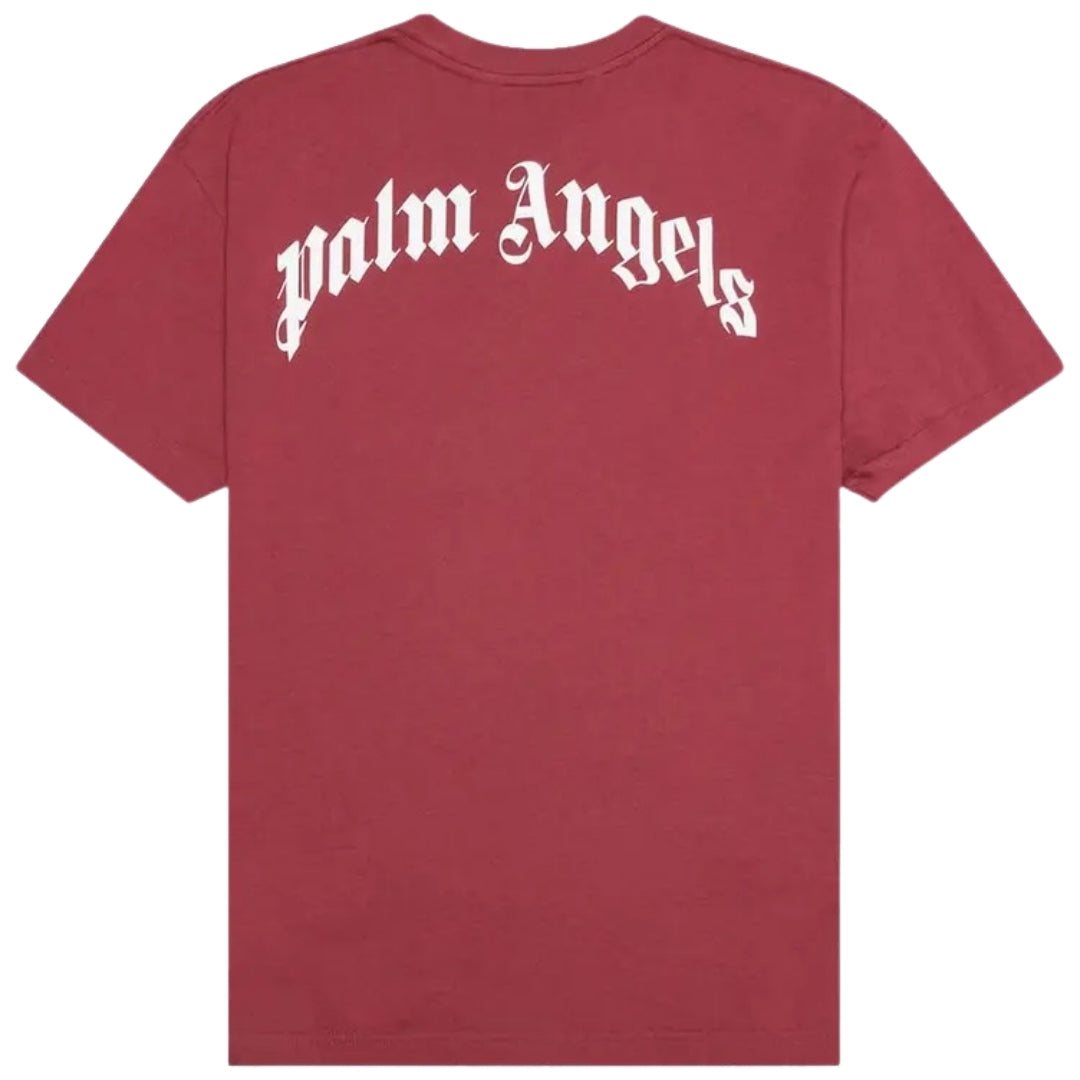 Palm Angels Kill The Bear Logo Burgundy T-Shirt XS