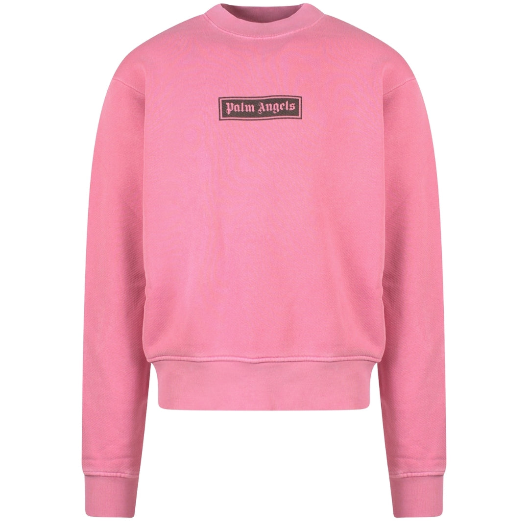 Palm Angels GD Box Logo Crewneck Pink M
