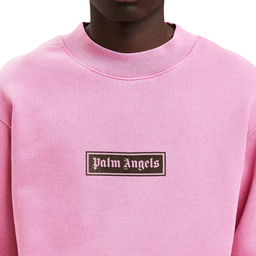Palm Angels GD Box Logo Crewneck Pink M