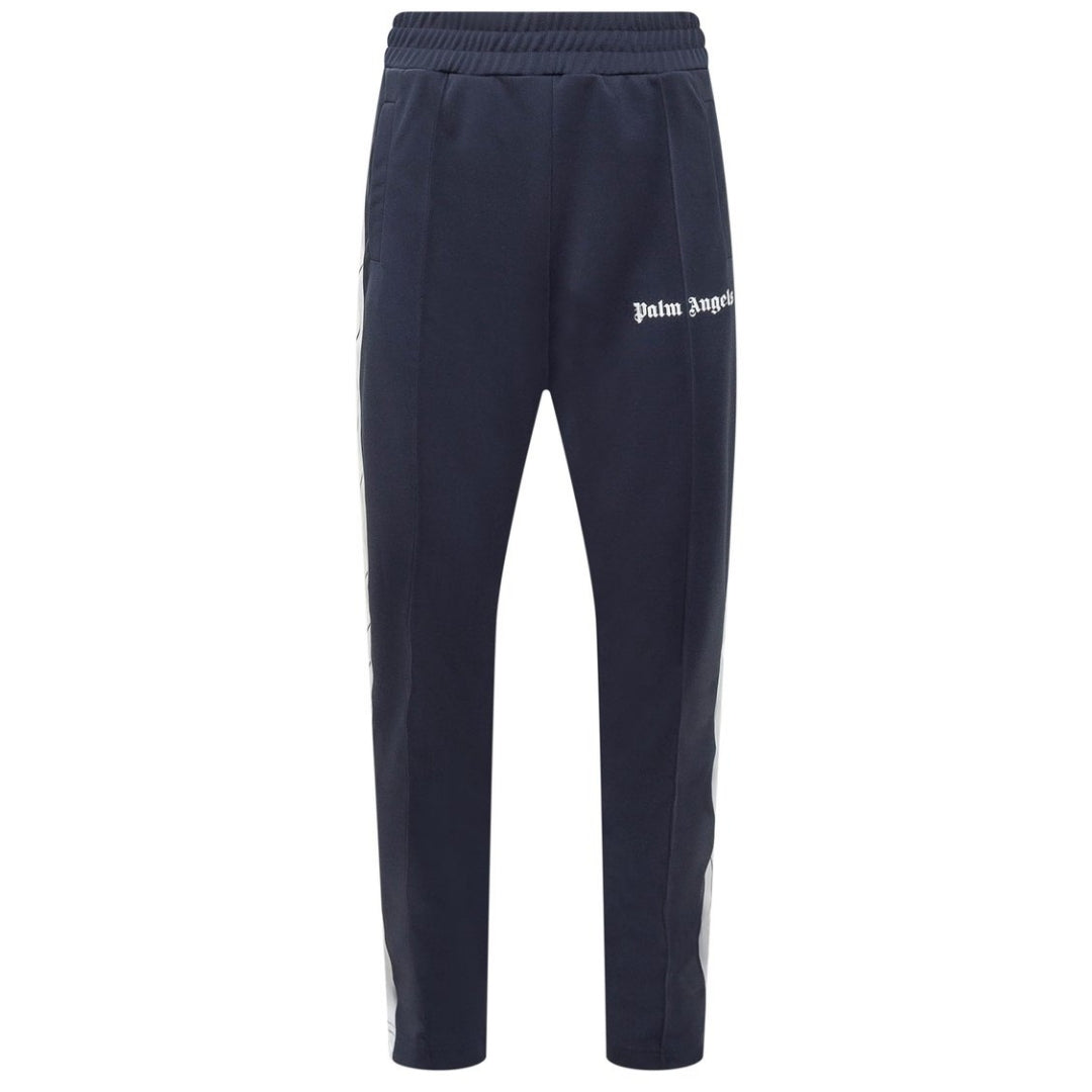 Palm Angels White Striped Classic Navy Blue Track Sweatpants S