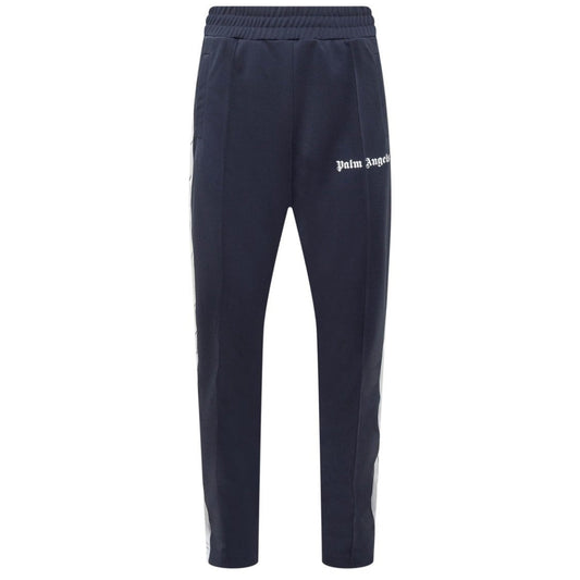 Palm Angels White Striped Classic Navy Blue Track Sweatpants S