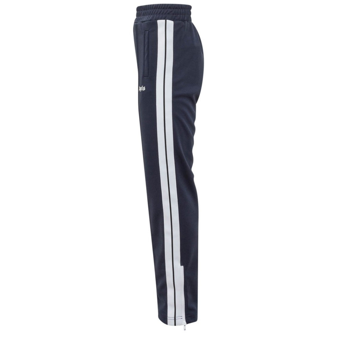 Palm Angels White Striped Classic Navy Blue Track Sweatpants S