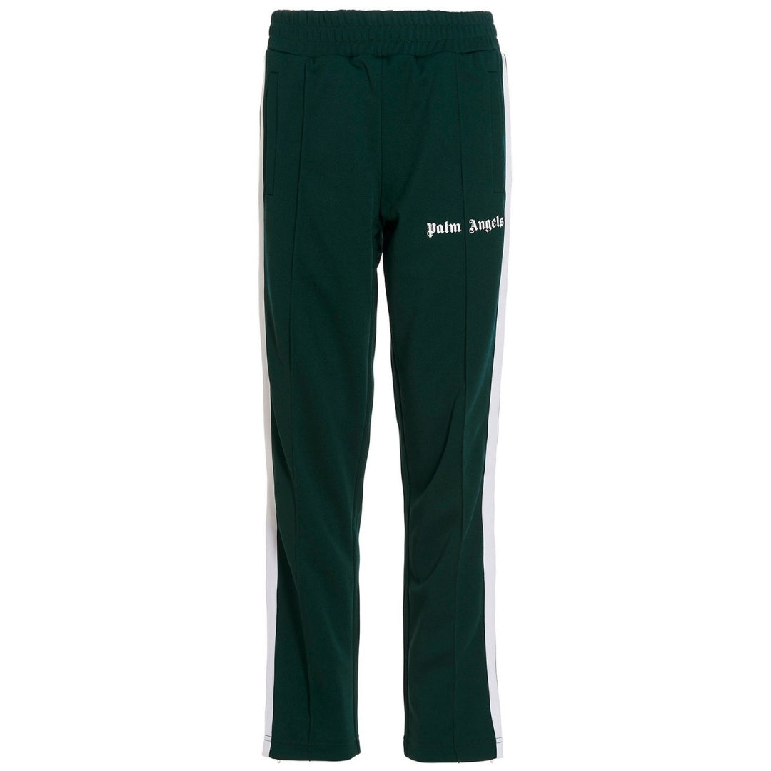 Palm Angels White Striped Classic Green Track Sweatpants M
