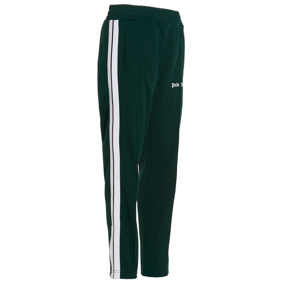 Palm Angels White Striped Classic Green Track Sweatpants M