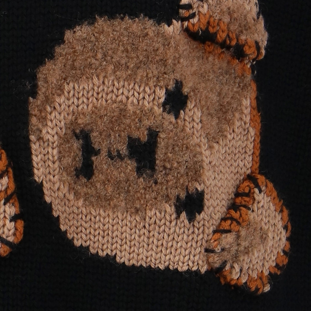 Palm Angels Pa Bear Sweater Black Brown L