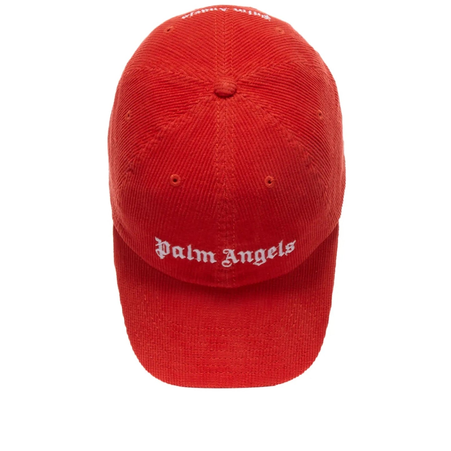 Palm Angels Logo Corduroy Red Cap