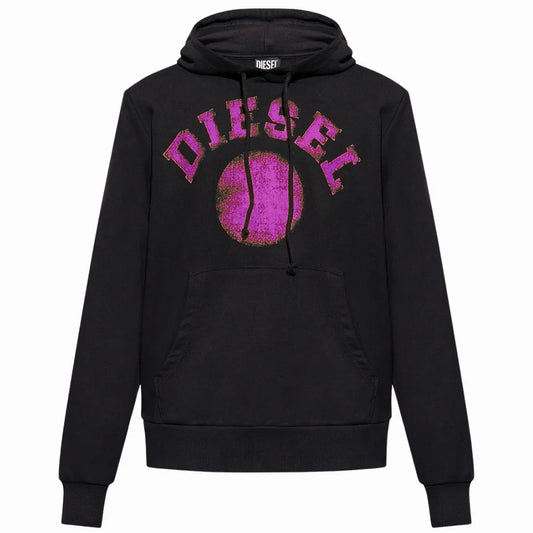Diesel Distorted Dot Design Black Hoodie-GINN-HOOD 9-D FELPA RIAJH 900 - Style Centre Wholesale