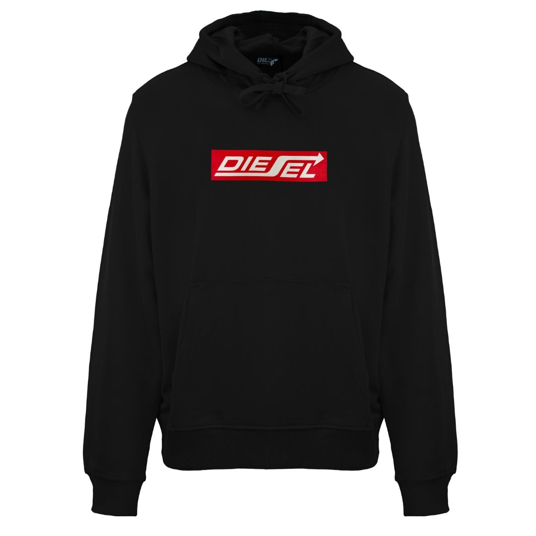 Diesel S Ginn Hood 250111 Off Caviar Hoodie 900 Black - Style Centre Wholesale