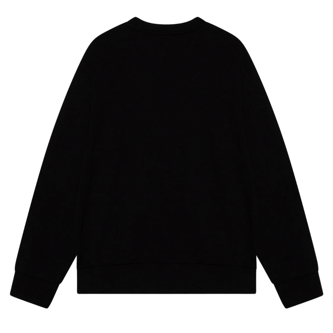 Diesel Double Destroyed Logo Black Sweatshirt M