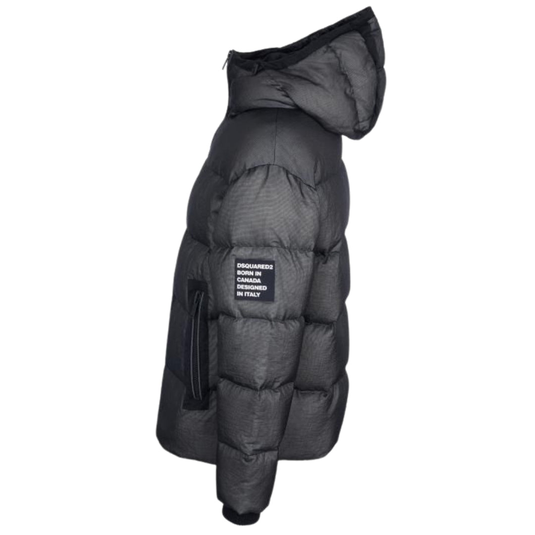 DSQUARED2 Faded Black Puffer Down Jacket W32
