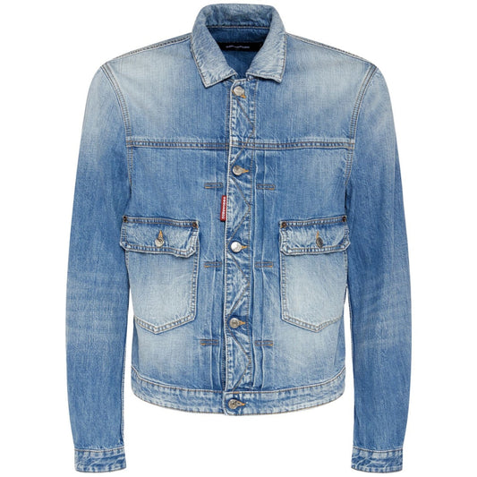 Dsquared2 Heritage Boxy Denim Jacket Navy Blue W32
