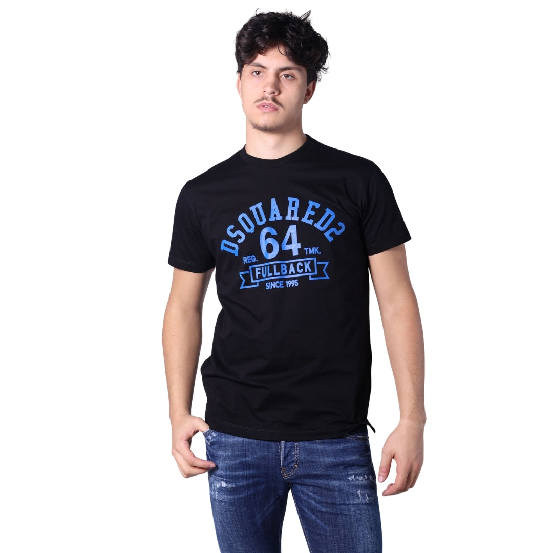 DSQUARED2 Cigarette Fit College Black  T-Shirt XS