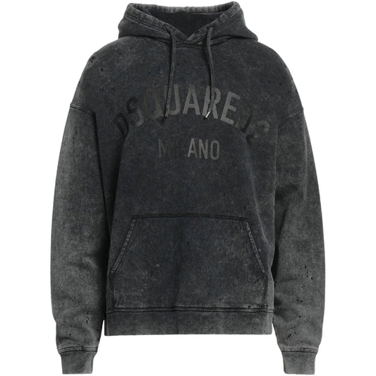 DSQUARED2 Milano Destroyed Faded Look Grey Hoodie S