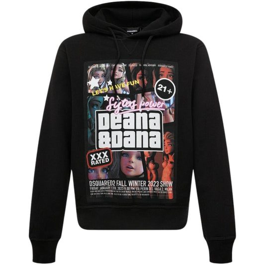 Dsquared2 Sisters Power Deana And Dana Black Hoodie XS